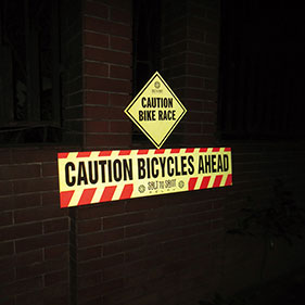 Reflecting film sign