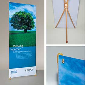Bamboo X banner stand